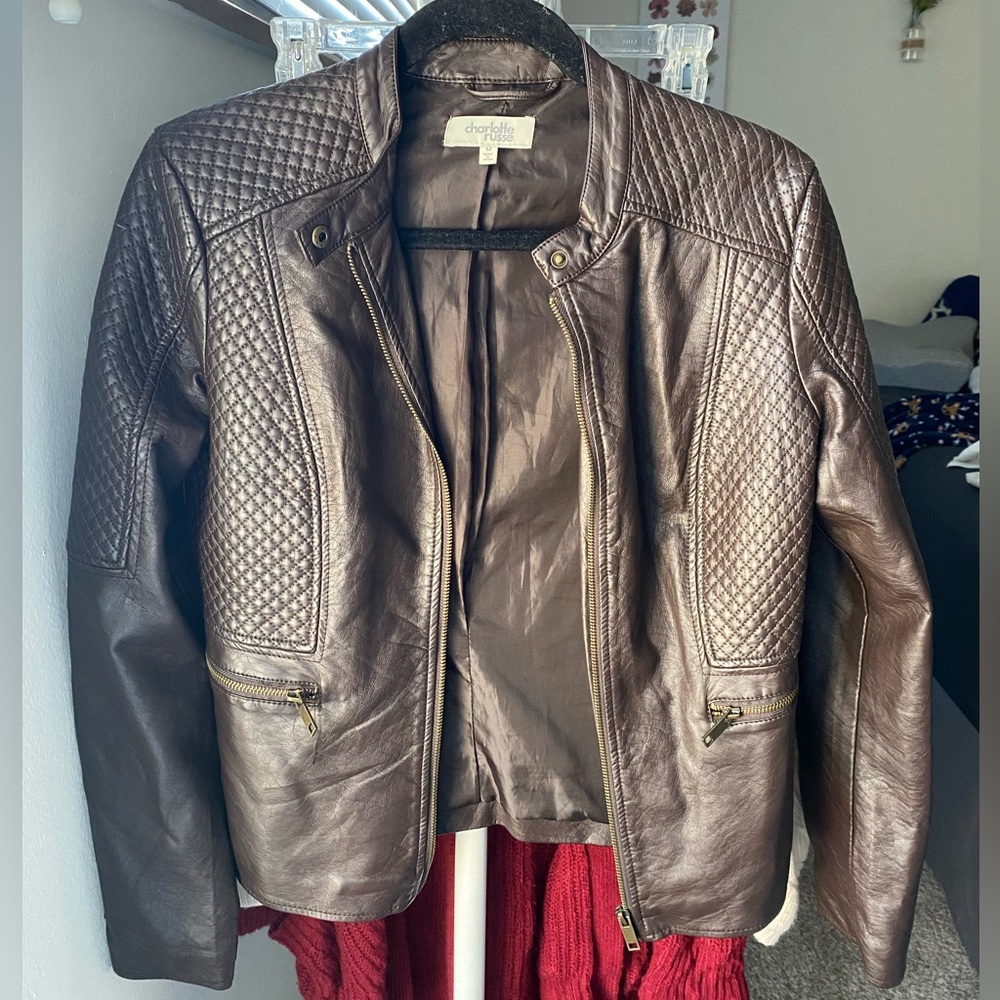 Brown Charlotte Russe Leather Jacket